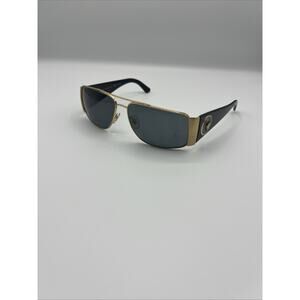 VERSACE VE2163 100281 Gold Tone Black Grey Lens Sunglasses FOR PARTS ONLY READ